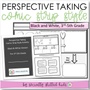 Perspective Taking and Problem Solving Comic Strip Activity | 3rd-5th Grade Black & White 